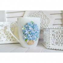 Basket Of Flowers Mug With Decor