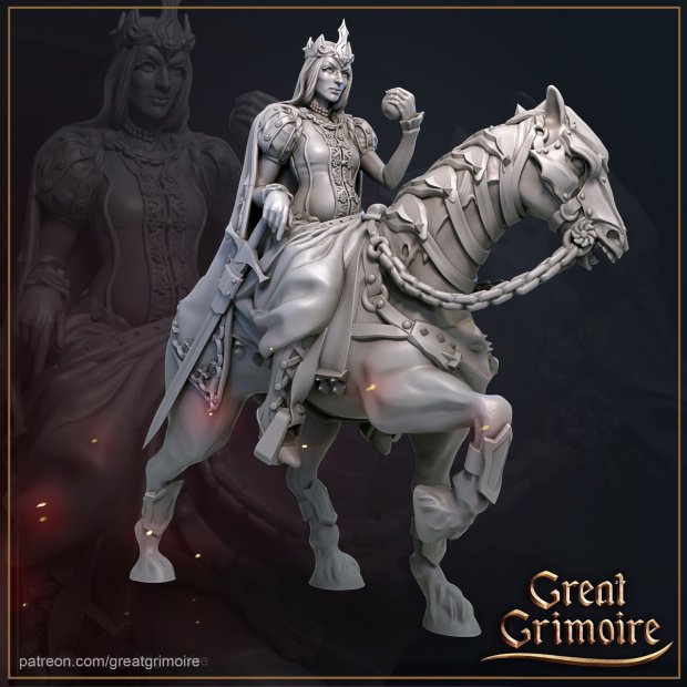 Queen with an apple on horseback Figure (Unpainted)