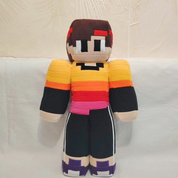 Pixel Block Character Plush Toy