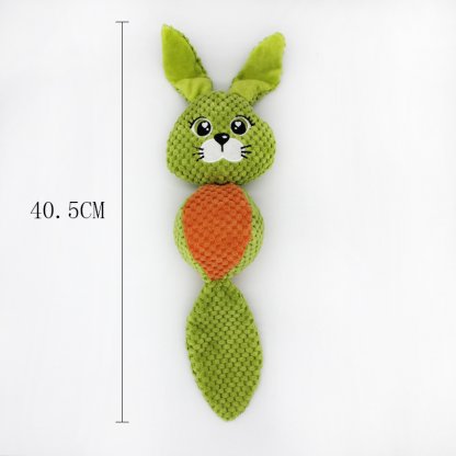 Bite-Resistant Plush Dog Toy (Green Rabbit)