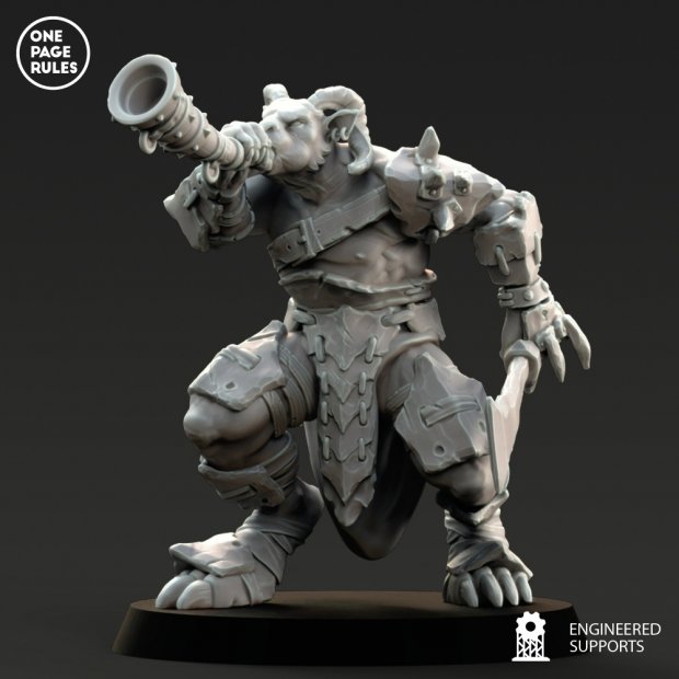 Trumpeting Beastman Figure (Unpainted)