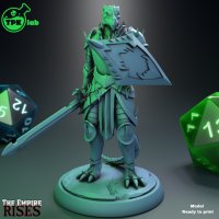 Dragonborn Knight Figure (Unpainted)