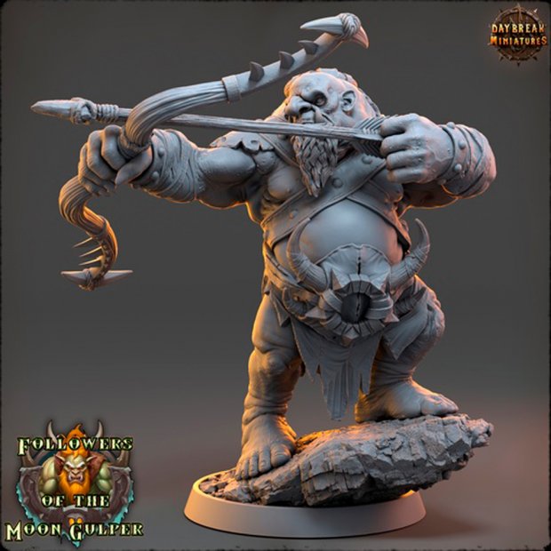 Bozbeg Cleggtrace, the Ogre Hunter Figure (Unpainted)