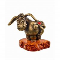 Handmade Winnie-The-Pooh - Eeyore With Bow Figure