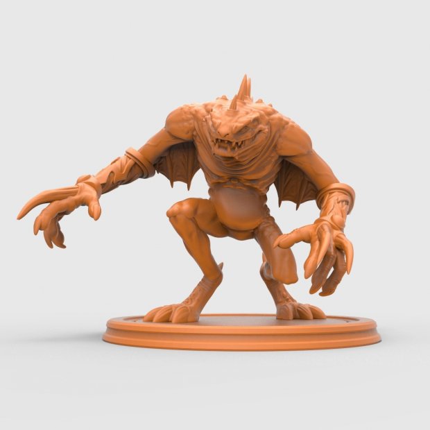 Webbed Slaad Figure (Unpainted)