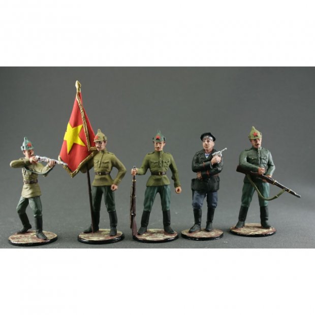 Red Army Soldiers V.2 Set Of 5 Figures