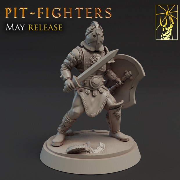 Gladiator Crixus Figure (Unpainted)
