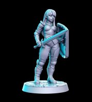 Warrior woman with sword and shield  Figure (Unpainted)