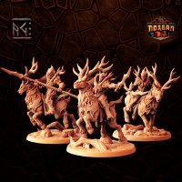 Sylvan Stag Rider Set of figures (Unpainted)
