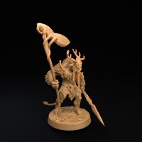 MooseMan standard bearer with a spear Figure (Unpainted)