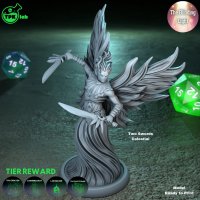 Two Swords Celestial Figure (Unpainted)