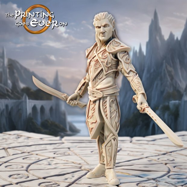 Elf Duelist Figure (Unpainted)