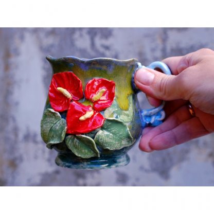 Anthurium Mug With Decor