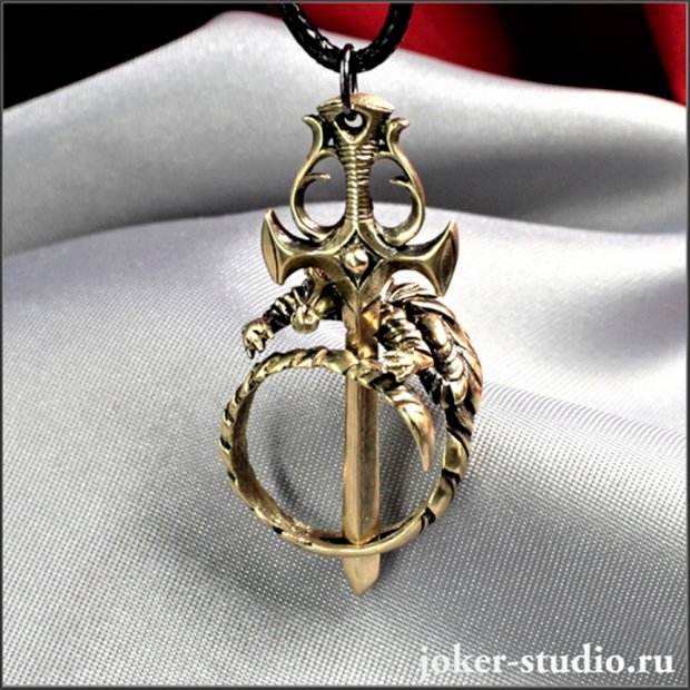 Excalibur Dragon Sword Ring Pendant