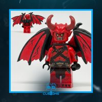 Demon Minifigure with Magnetic Wings