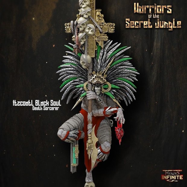 Itzcoatl Black Soul - Death Sorcerer Figure (Unpainted)