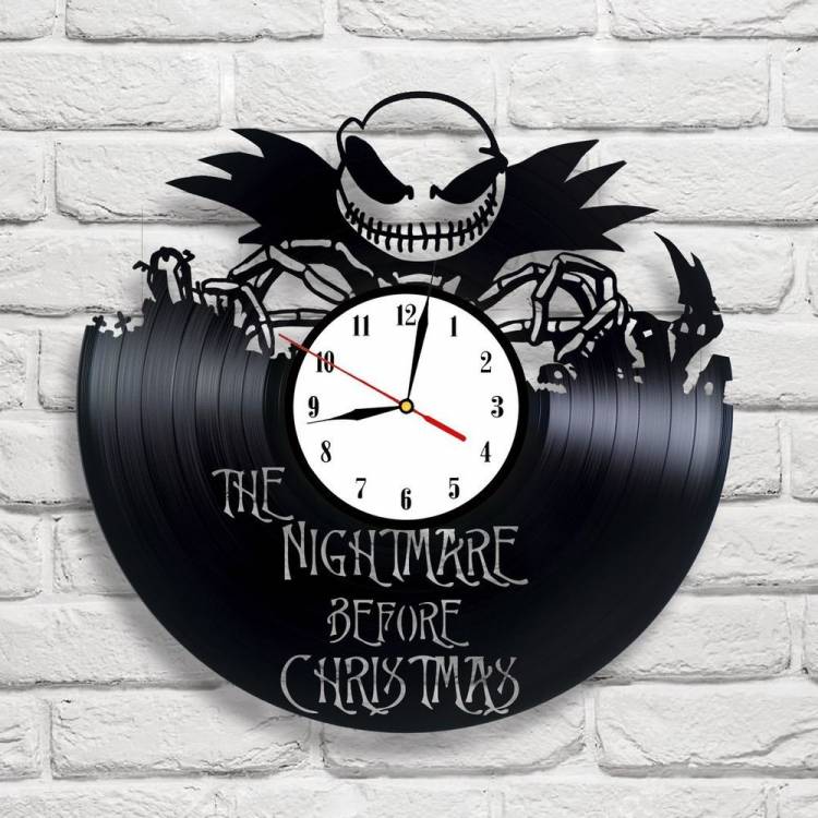 Handmade The Nightmare Before Christmas Vinyl Clock Wall