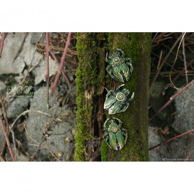Green Bug Brooch