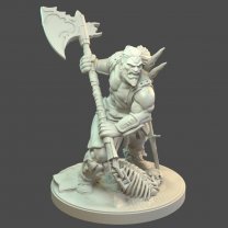 Barbarian with a huge ax Figure (Unpainted)