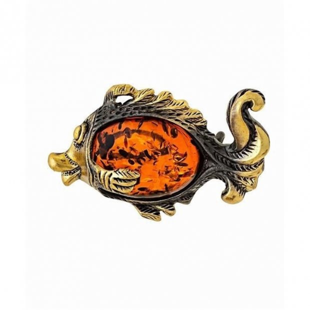 Veiltail Goldfish Brooch