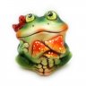 Frog With Fly Agarics Figure