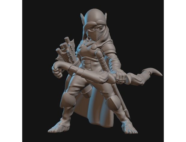 Elf bandit with a bow Figure (Unpainted)