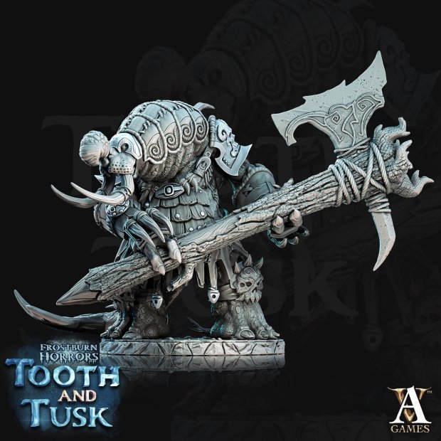 Walrus with an ax Figure (Unpainted)