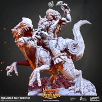 Mounted Orc Warrior Figure (Unpainted)