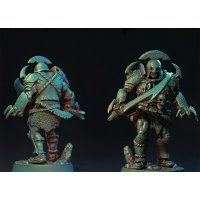 Phage - armored black orc Figure (Unpainted)