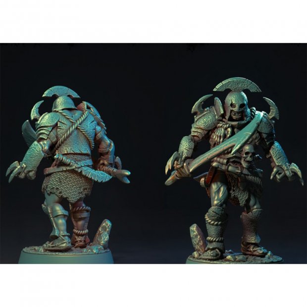 Phage - armored black orc Figure (Unpainted)