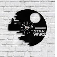 Handmade Star Wars - Death Star Vinyl Clock Wall