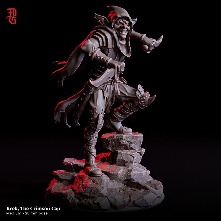 Krek Red Hood, goblin rogue Figure (Unpainted)