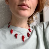 Chili Peppers Pendant Necklace