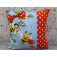Bees With Bow Pillow