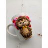Hedgehog With Hearts Mug With Decor