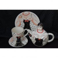 Black Dress Tea Set