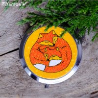 Foxes Pocket Mirror