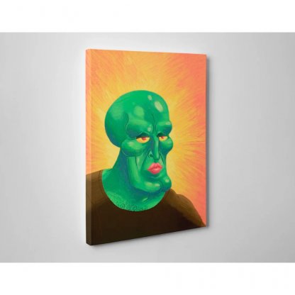 Handsome Squidward Meme Canvas Print