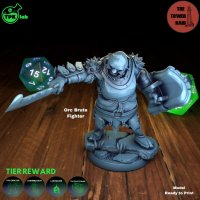 Orc Brute Fighter Figure (Unpainted)