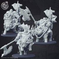 Dwarf Boar Riders Figure (Unpainted)