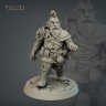 Male Dwarf Caravan with sword Figure (Unpainted)