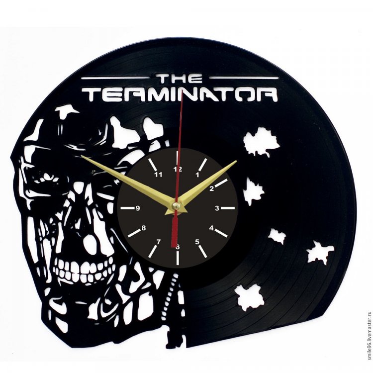 Handmade Terminator Vinyl Wall Clock