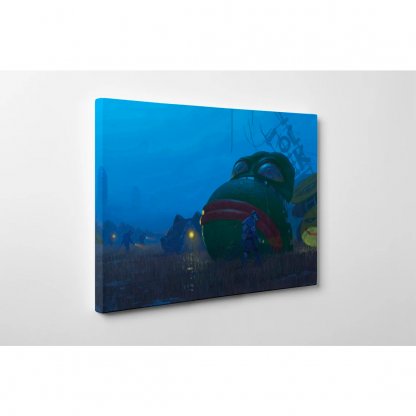 Pepe 2077 Meme Canvas Print