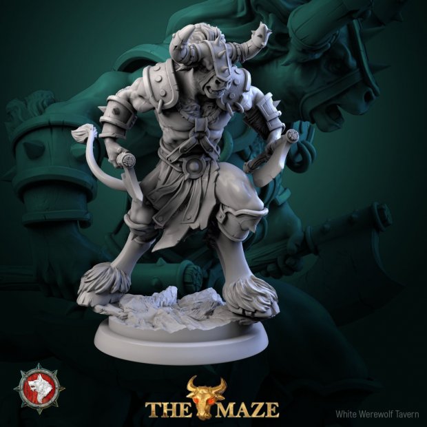 Minotaur Berserker Figure (Unpainted)
