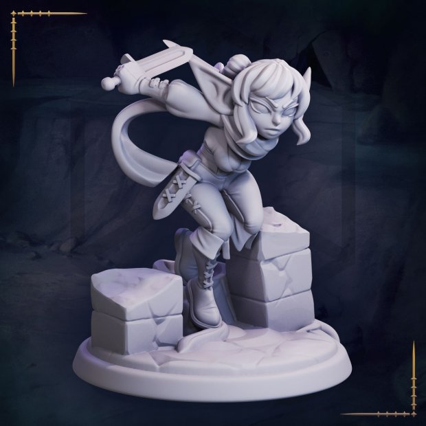 Gatarina, goblin rogue Figure (Unpainted)