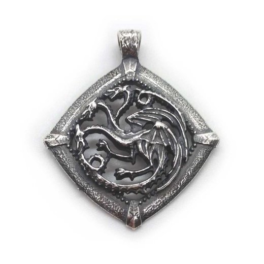 Handmade Game of Thrones - Crest of House Targaryen Pendant Necklace