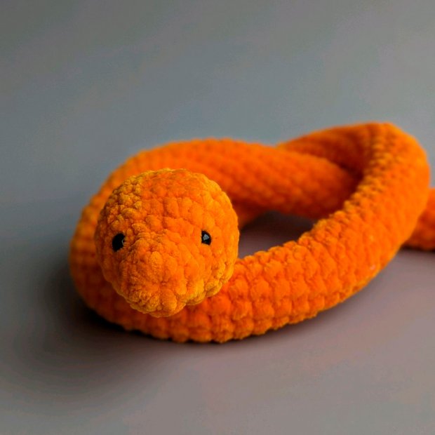 Tangerine Snake Plush Toy