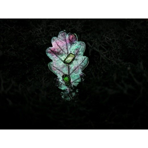 Quartz Oak Brooch