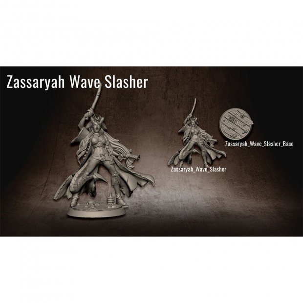 Zassaryah Wave Slasher Figure (Unpainted)