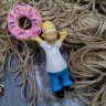 The Simpsons - Homer with donut Car Mirror Pendant